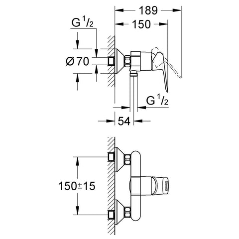 Grohe Bauloop zuhany csaptelep (23340000) - kifutó