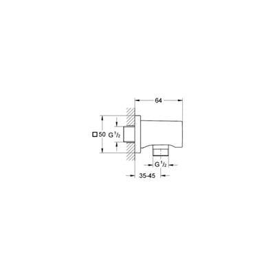 Grohe Rainshower fali csatlakozó könyök 1/2" km
