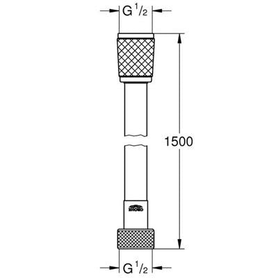 Grohe Relexaflex zuhanycső 1500mm