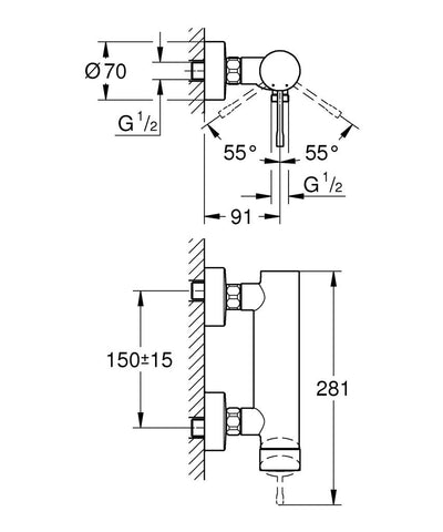 Grohe Essence zuhany csaptelep (33636001)