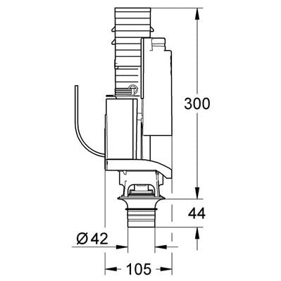 Grohe öblítőszelep és kosár 38840 tartályhoz (38736000)