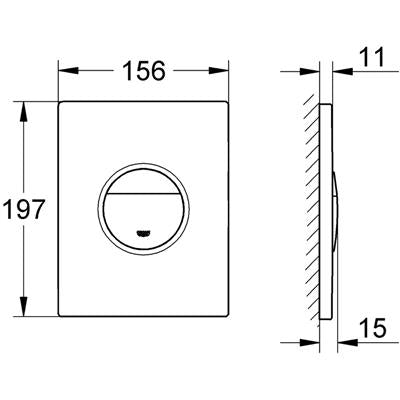 Grohe Nova Cosmopolitan wc tartály nyomólap króm (38765000)