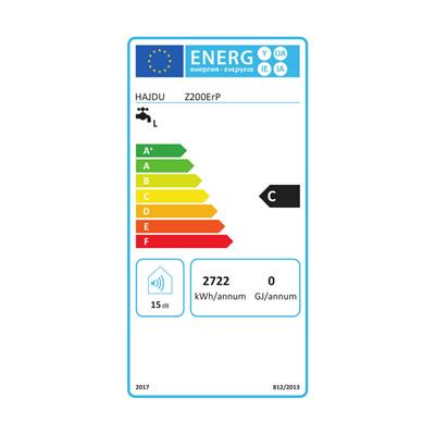 Hajdu Z-200 ErP elektromos forróvíztároló 200 l 2400 watt fali függőleges
