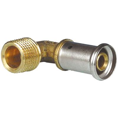 Henco réz press külső menetes könyök 18-1/2"