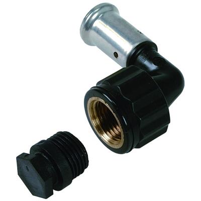 Henco PK menetes könyök 16-1/2" BM +dugó, műanyag