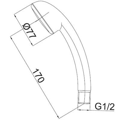 HERZ Project zuhanyfej króm  UH12041