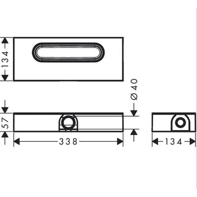 Hansgrohe uBox universal alapkészlet lineáris zuhanylefolyóhoz, lapos telepítéshez