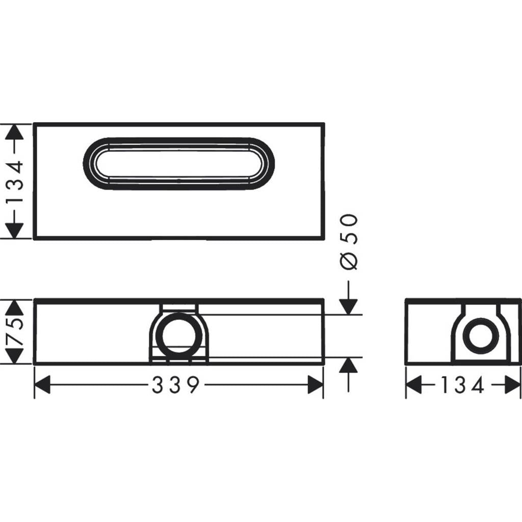 Hansgrohe uBox universal alapkészlet lineáris zuhanylefolyóhoz, standart telepítéshez
