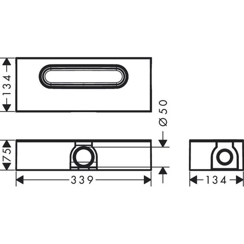 Hansgrohe uBox universal alapkészlet lineáris zuhanylefolyóhoz, standart telepítéshez