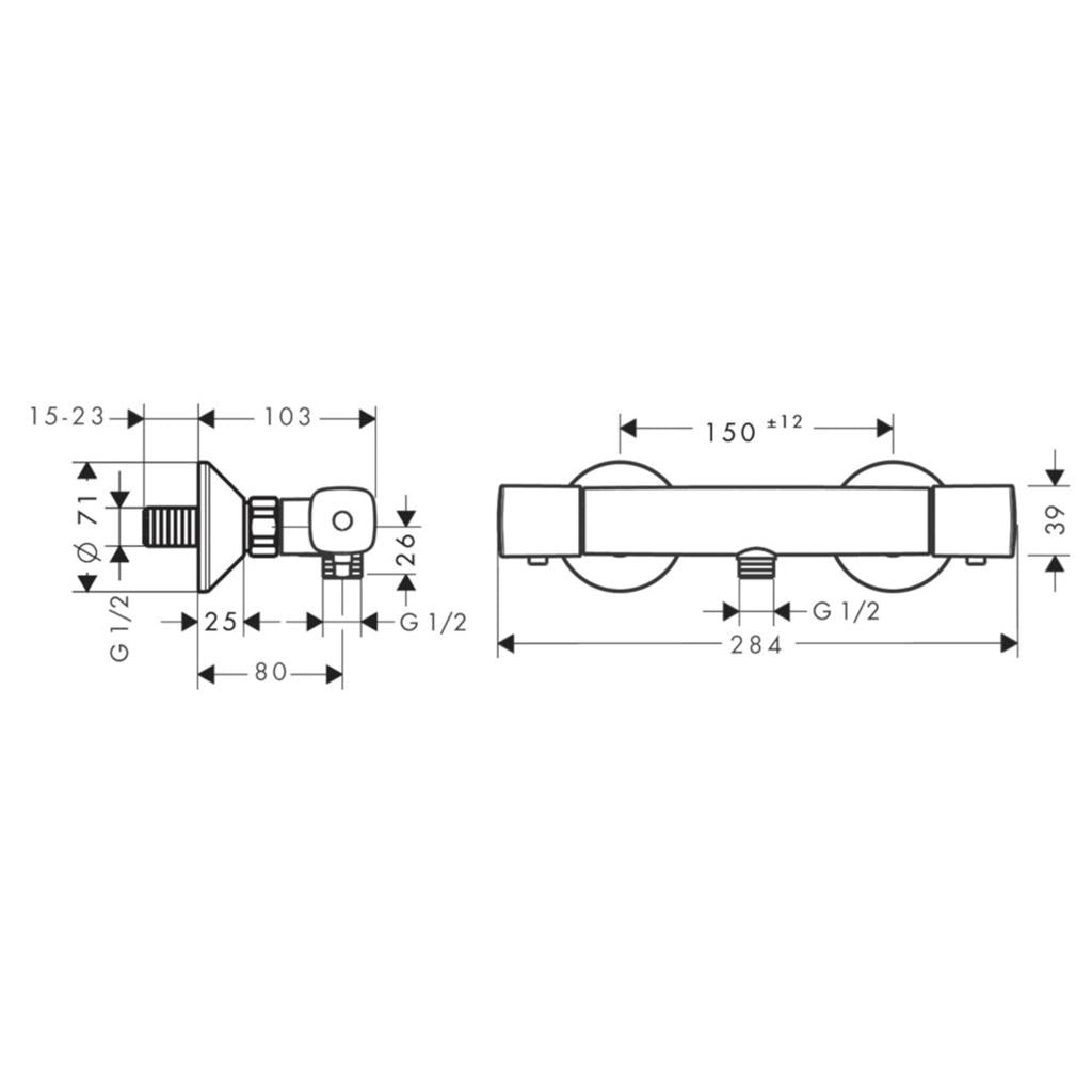 Hansgrohe Ecostat Universal zuhany termosztát (13122000)