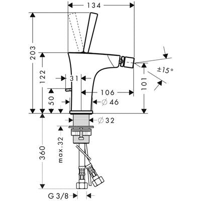Hansgrohe PuraVida bidé csaptelep