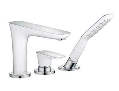 Hansgrohe PuraVida kád csaptelep 3 lyukú fehér/króm