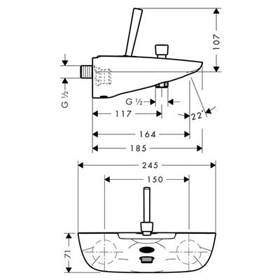 Hansgrohe PuraVida kád csaptelep