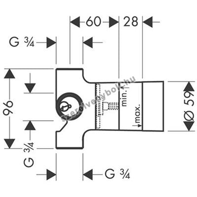 Hansgrohe Quattro váltószelep alaptest