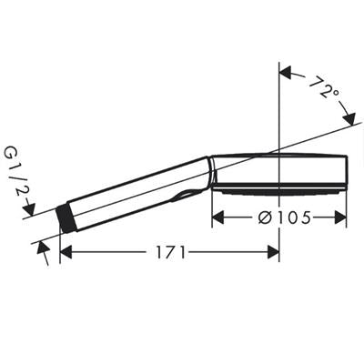 Hansgrohe Pulsify Select Kézizuhany 105, 3 jet Activation