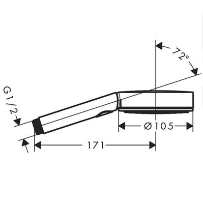 Hansgrohe Pulsify Select Kézizuhany 105, 3 jet Activation, matt fekete