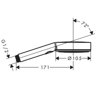 Hansgrohe Pulsify Select Kézizuhany 105, 3 jet Activation EcoSmart, matt fehér