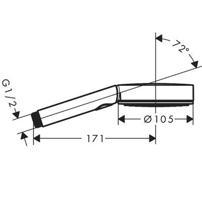 Hansgrohe Pulsify Select Kézizuhany 105, 3 jet RelAXORation