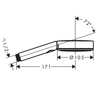 Hansgrohe Pulsify Select Kézizuhany 105, 3 jet RelAXORation, matt fekete