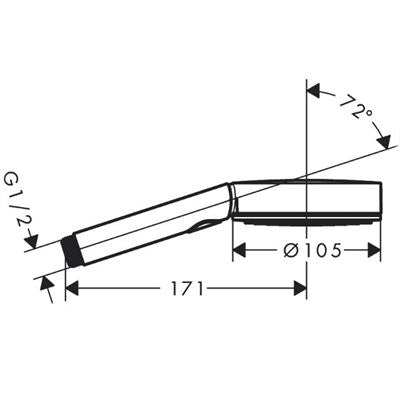 Hansgrohe Pulsify Select Kézizuhany 105, 3 jet RelAXORation, matt fehér