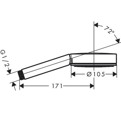 Hansgrohe Pulsify Kézizuhany 105, 1 jet