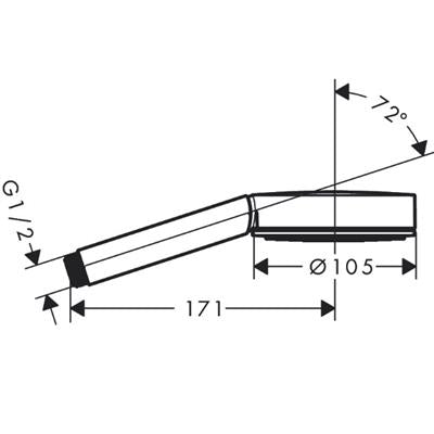 Hansgrohe Pulsify Kézizuhany 105, 1 jet, matt fekete