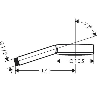 Hansgrohe Pulsify Kézizuhany 105, 1 jet, matt fehér