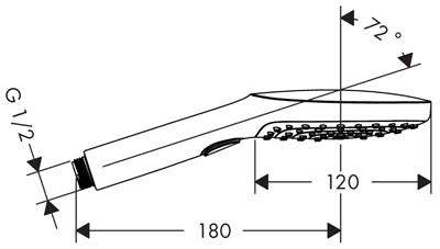Hansgrohe Raindance Select E zuhanyfej 120 3jet fehér/króm
