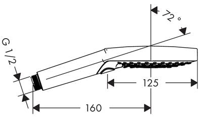Hansgrohe Raindance Select S120 kézizuhany, fehér/króm