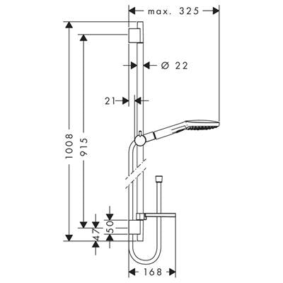 Hansgrohe Raindance Select E 120 Unica'S Puro 90 zuhanyszett
