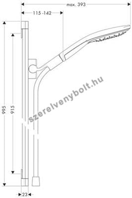 Hansgrohe Raindance Select S 150 Unica 90 zuhanyszett