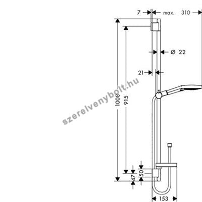 Hansgrohe Raindance Select S 120 Unica'S Puro 90 zuhanyszett