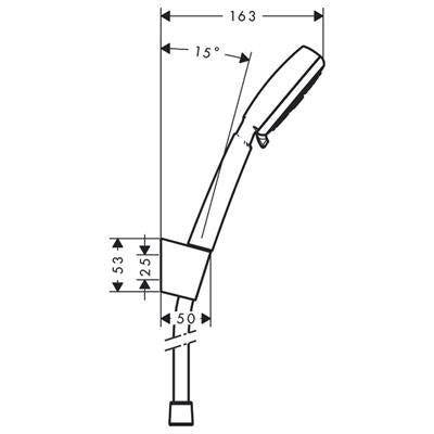 Hansgrohe Crometta 100 VarioPorter szett 1,25m fehér/króm