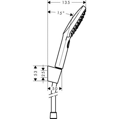 Hansgrohe Raindance Select E 120 3jet/Porter 'S kádszett DN15 fehér/króm
