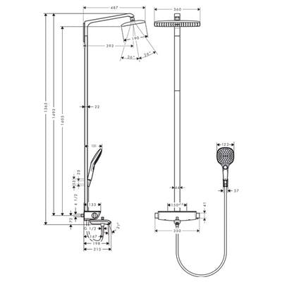 Hansgrohe Raindance Select E Showerpipe 360 1jet