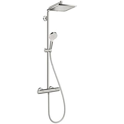 Hansgrohe Crometta E 240 Showerpipe króm termosztatikus zuhanycsappal (falon kívüli) 400
