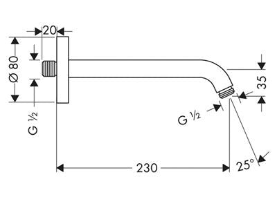 Hansgrohe zuhanykar 230 mm