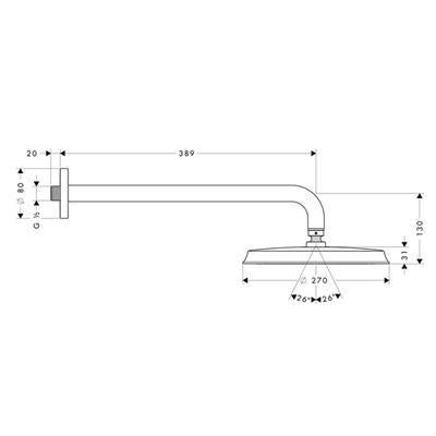 Hansgrohe Raindance Classic 240 Air 1jet fejzuhanykar: 390