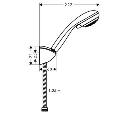 Hansgrohe Crometta 85 Variojet/Porter'C 125cm Metaf zuhanysz