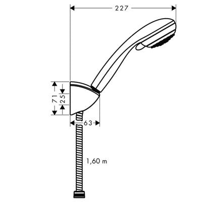 Hansgrohe Crometta 85 Variojet/Porter'C 160cm Metaf zuhanysz