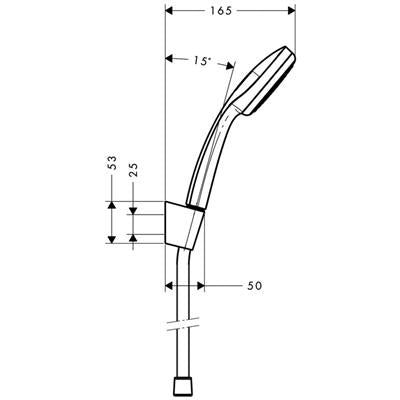 Hansgrohe Croma 100 Mono/Porter'S 160 cm Isiflex zuhanyszett