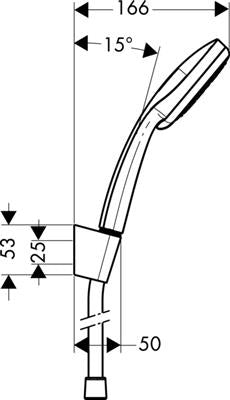 Hansgrohe Croma 100 Multi/Porter'S 125 cm Isiflexzuhanysz