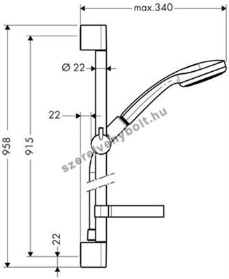 Hansgrohe Croma 100 Mono/UnicaC 90 cm + 160 cm Isiflex
