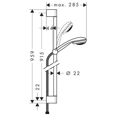 Hansgrohe Crometta 85 Vario/Unica'C 90 cm zuhanyszett