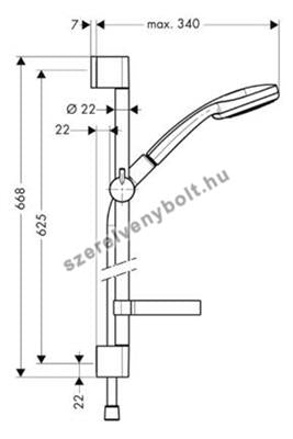 Hansgrohe Croma 100 Vario EcoSmart/Unica'C 65 cm zuhanyszett