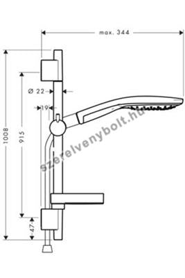 Hansgrohe Raindance Select S 150/Unica'S Puro 90 cm zuhanysz