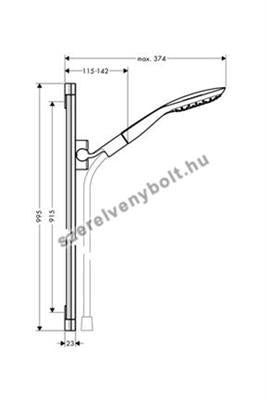 Hansgrohe PuraVida kézizuhany/PuraVida Unica 90 cmzuhanysz