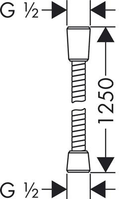 Hansgrohe Sensoflex zuhanygégecső 125 cm