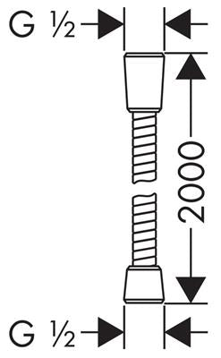 Hansgrohe Sensoflex zuhanygégecső 200 cm