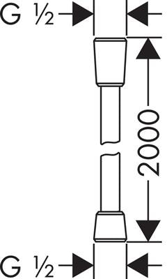 Hansgrohe Isiflex zuhanygégecső 200 cm